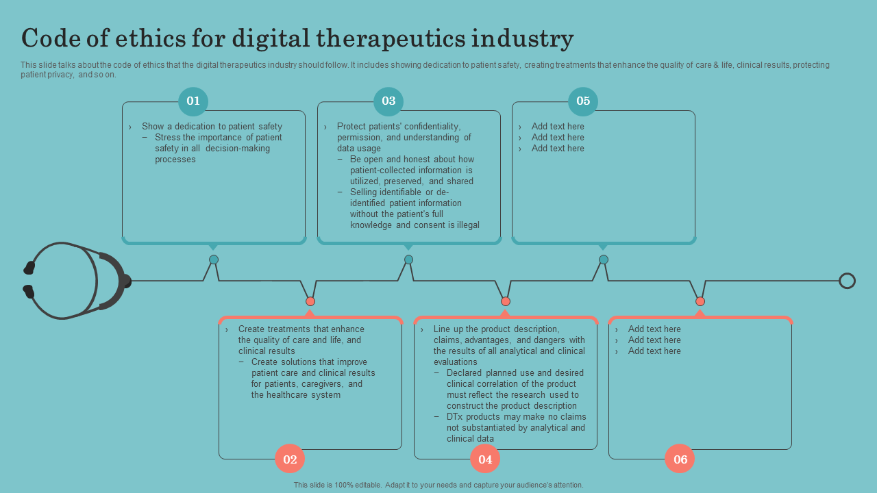 Code of ethics for digital therapeutics industry