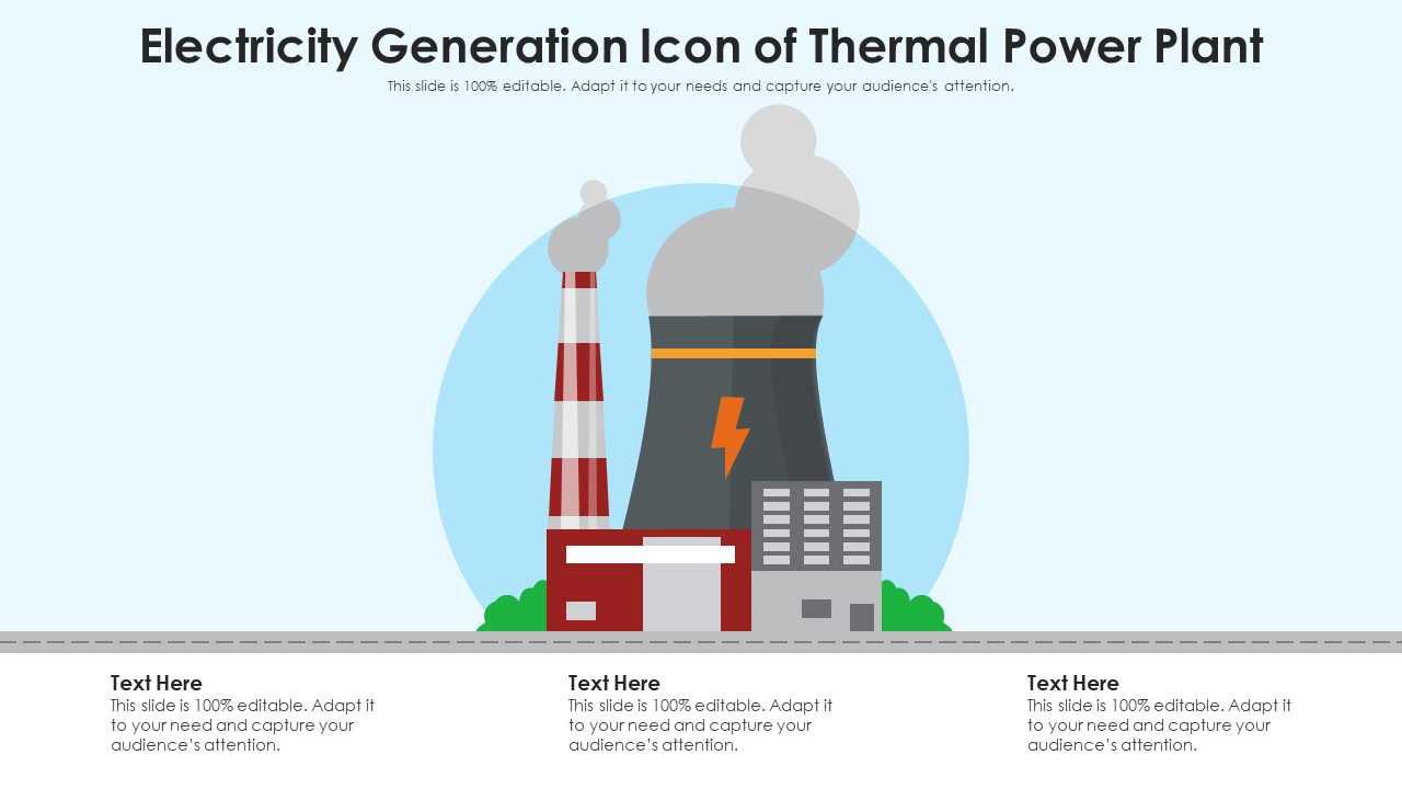 Electricity Generation Icon of Thermal Power Plant