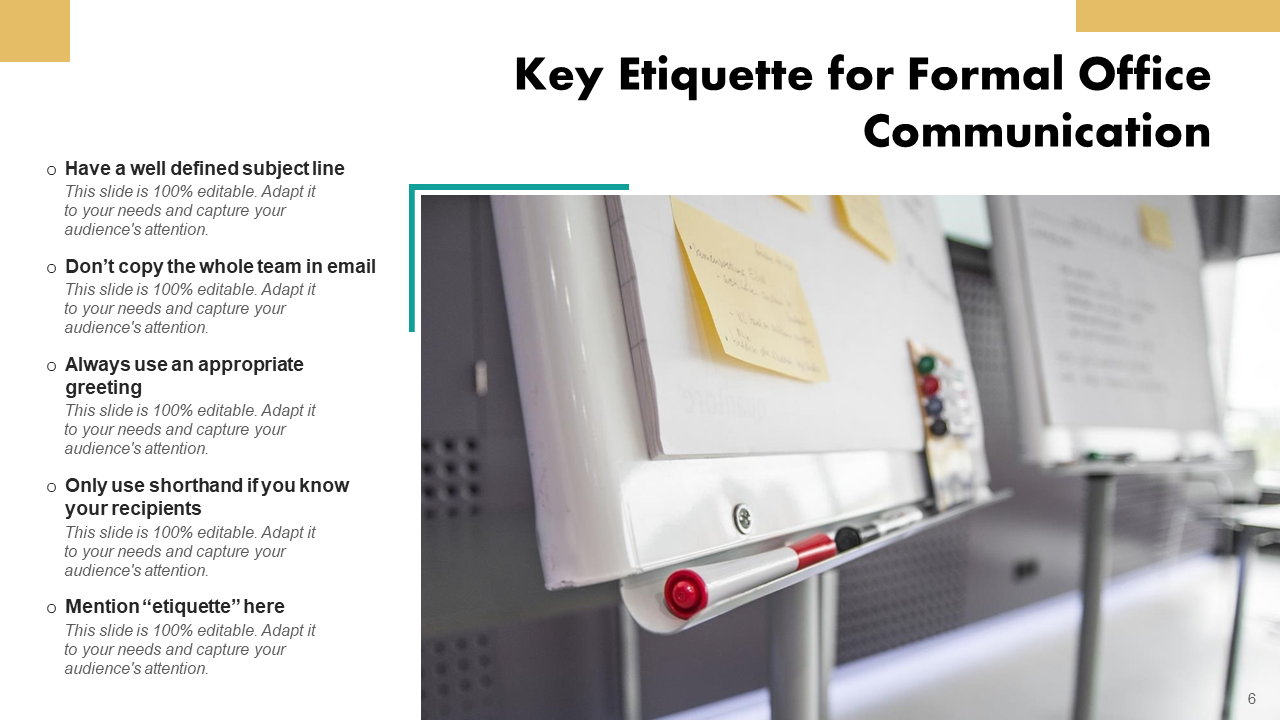Key Etiquette for Formal Office Communication