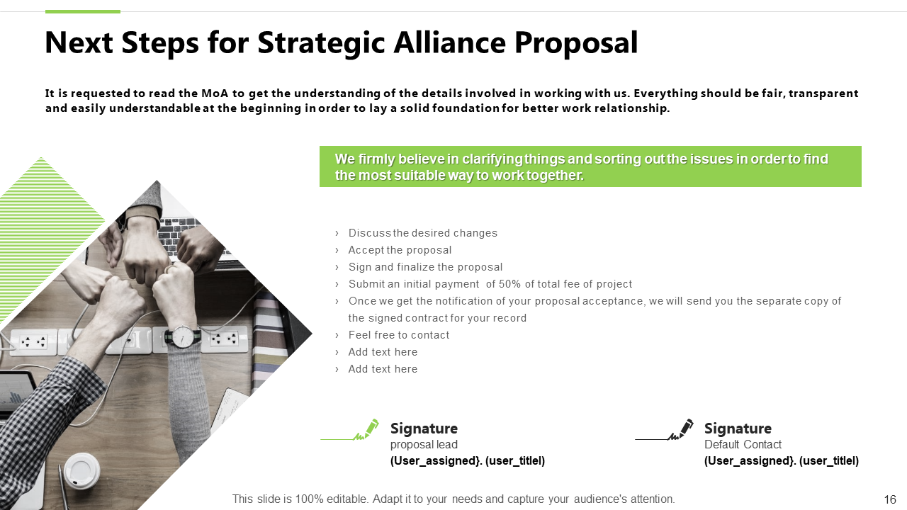 Next Steps for Strategic Alliance Proposal