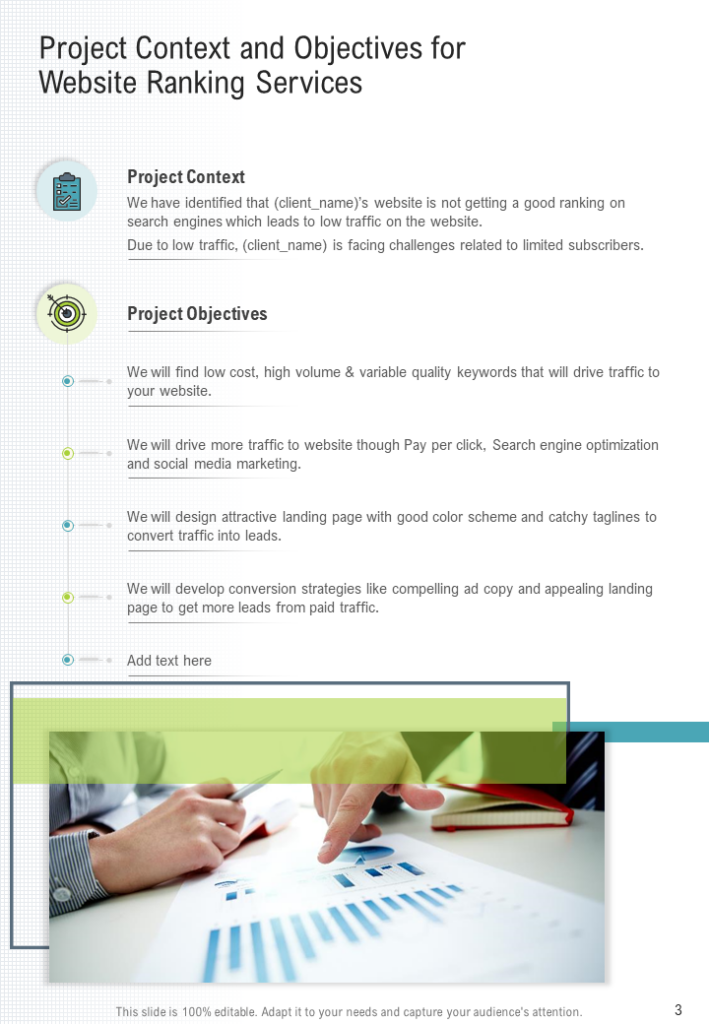 Project Context and Objectives for Website Ranking Services Template