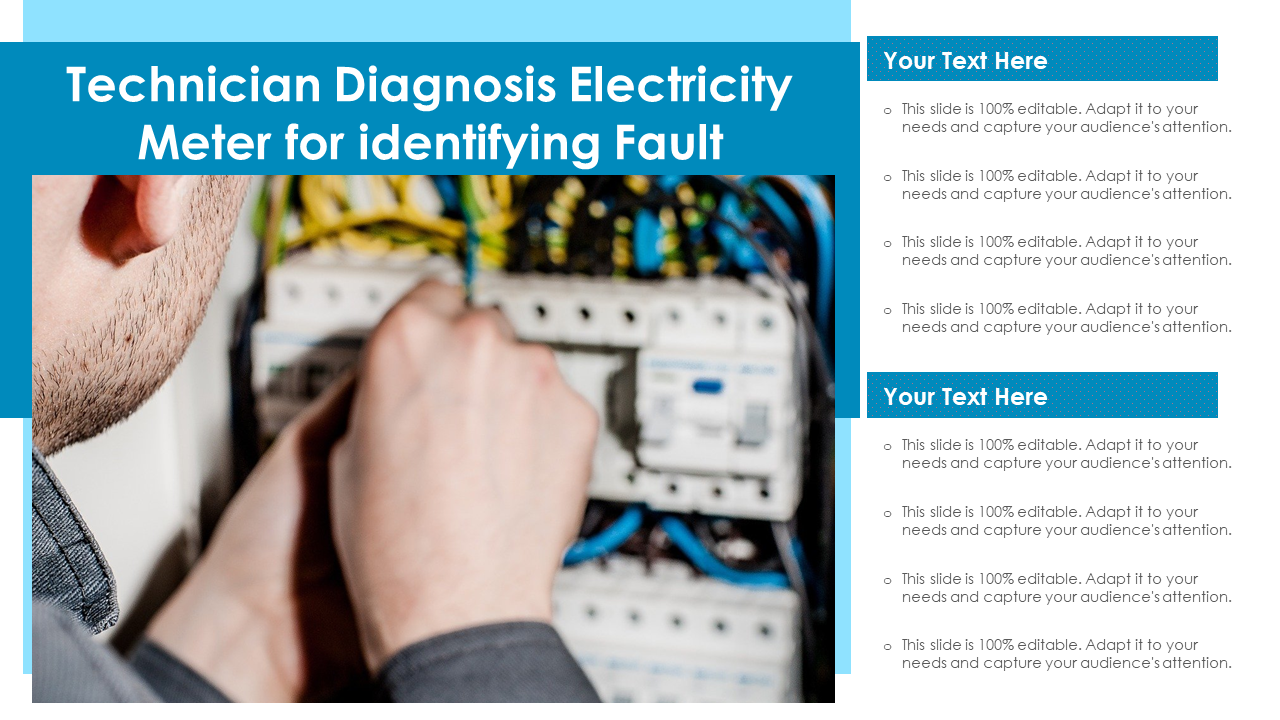 Technician Diagnosis Electricity Meter for identifying Fault