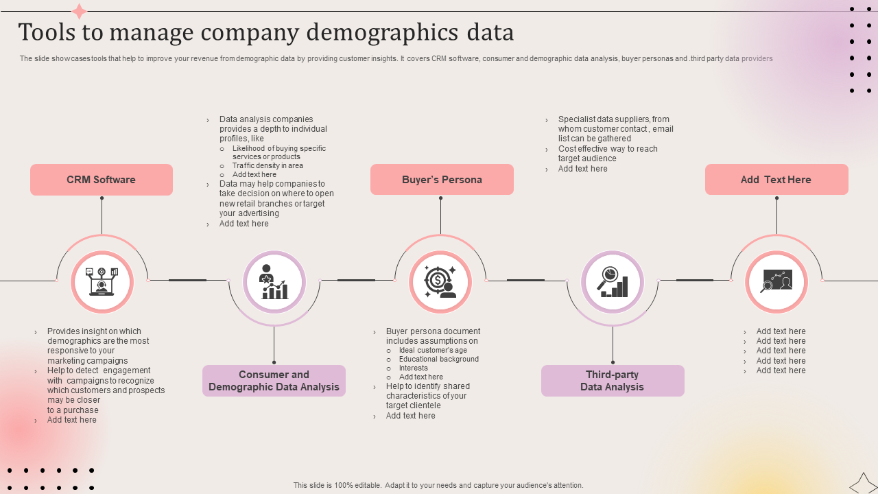 Tools to manage company demographics data