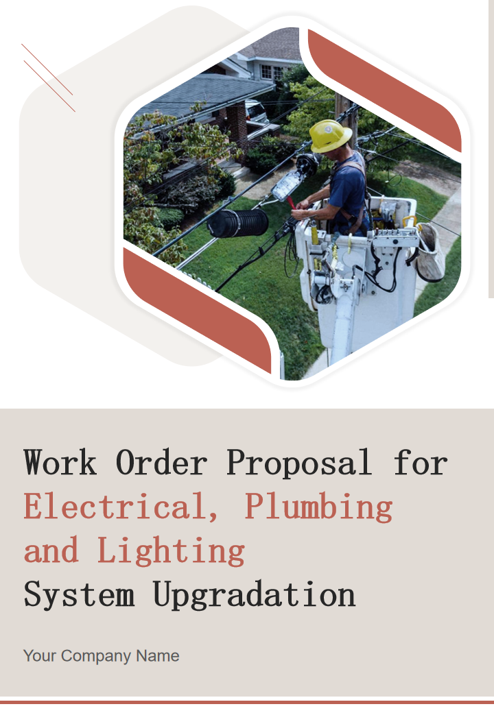 Work Order Proposal for Electrical, Plumbing and Lighting System Upgradation