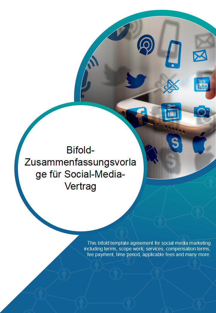  Bifold-Zusammenfassungsvorlage für Social-Media-Vertrag