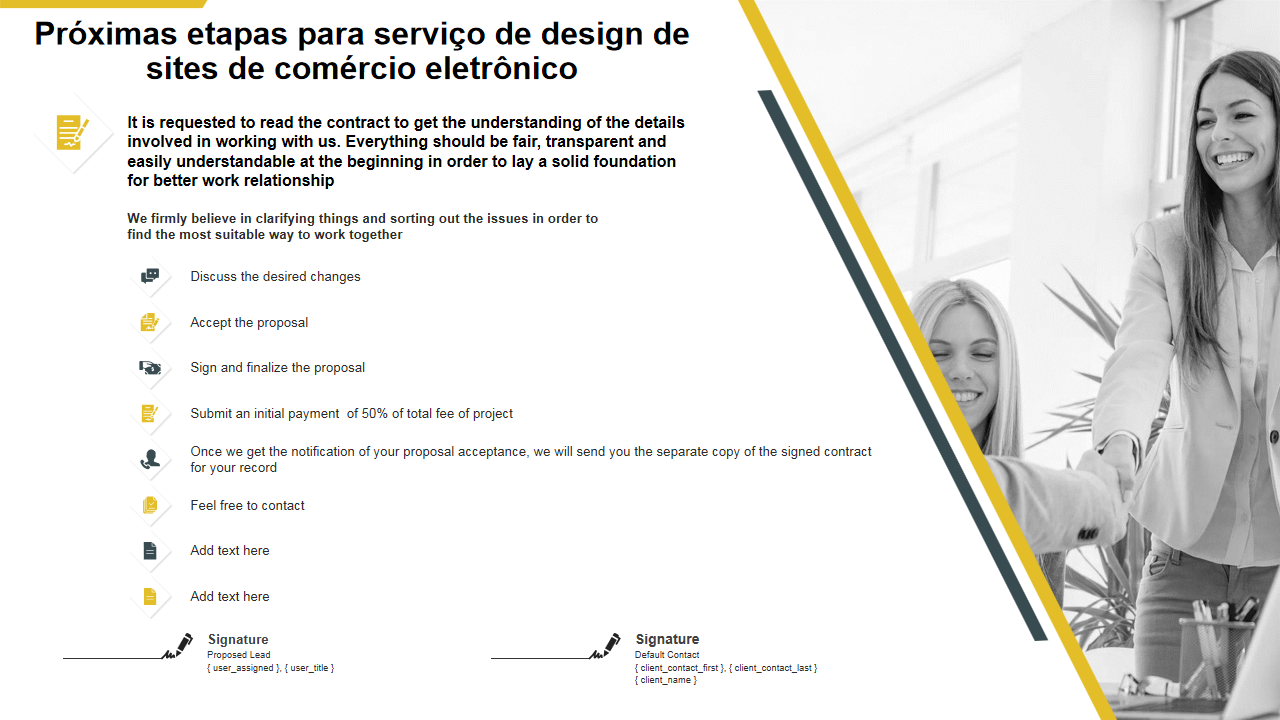 Próximas etapas para serviço de design de sites de comércio eletrônico Próximas etapas para serviço de design de sites de comércio eletrônico