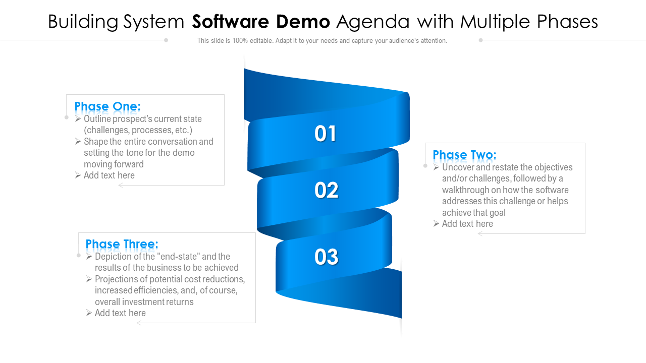 Building System Software Demo Agenda with Multiple Phases