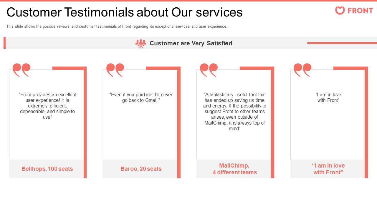 Customer Testimonials about Our services