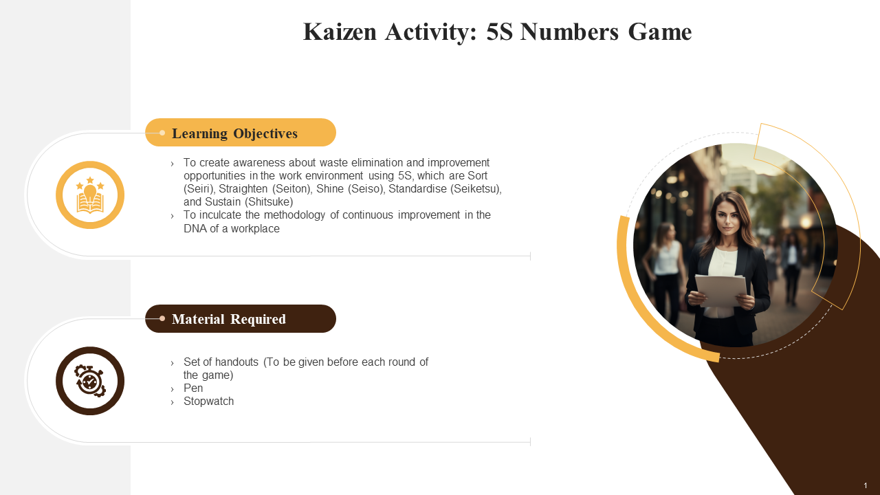 Kaizen Activity 5S Numbers Game