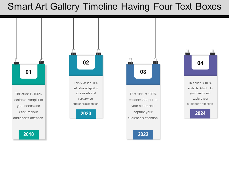 Smart Art Gallery Timeline Having Four Text Boxes Smart Art Gallery Timeline Having Four Text Boxes