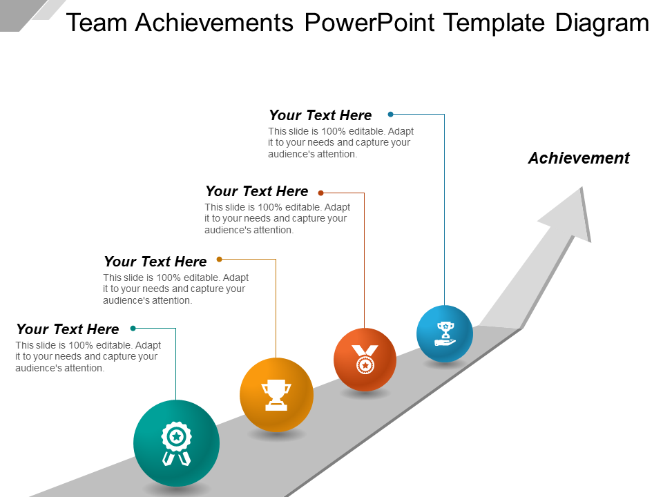 Team Achievements PowerPoint Template Diagram