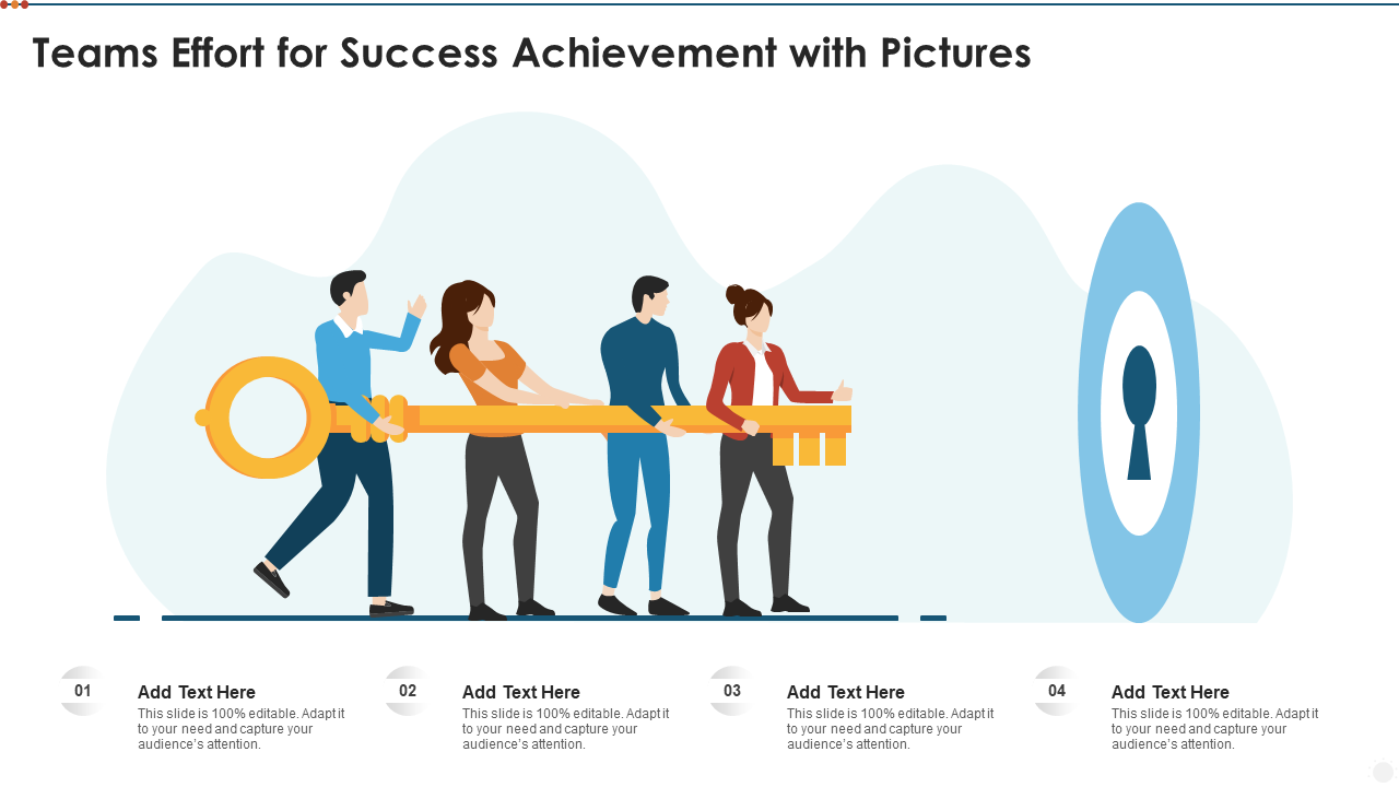 Teams Effort for Success Achievement with Pictures