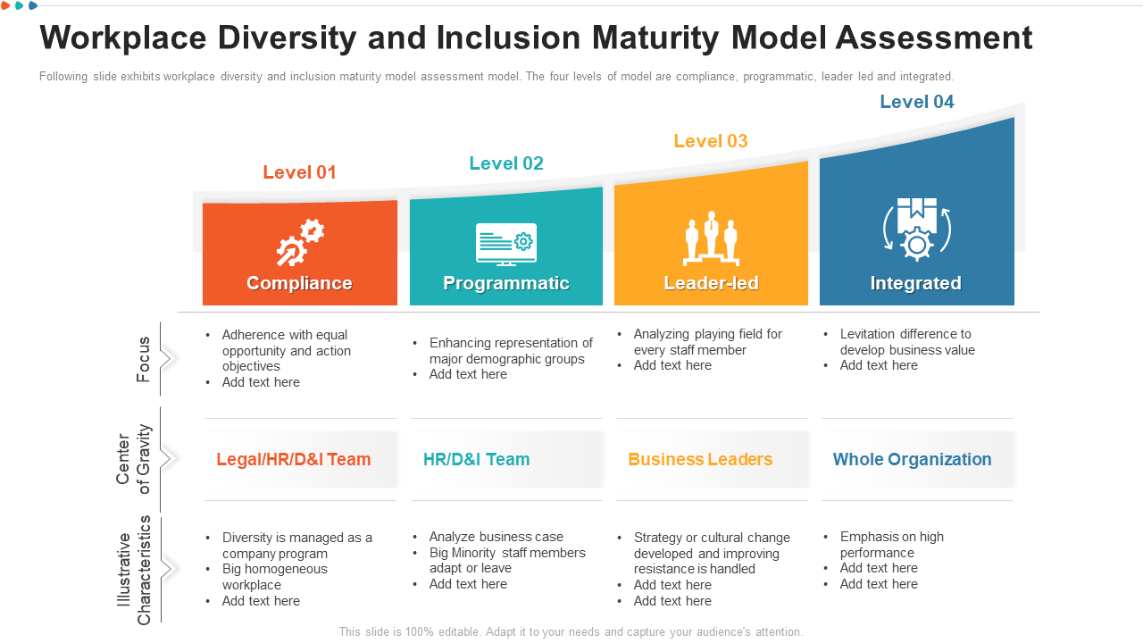 Workplace Diversity and Inclusion Maturity Model Assessment