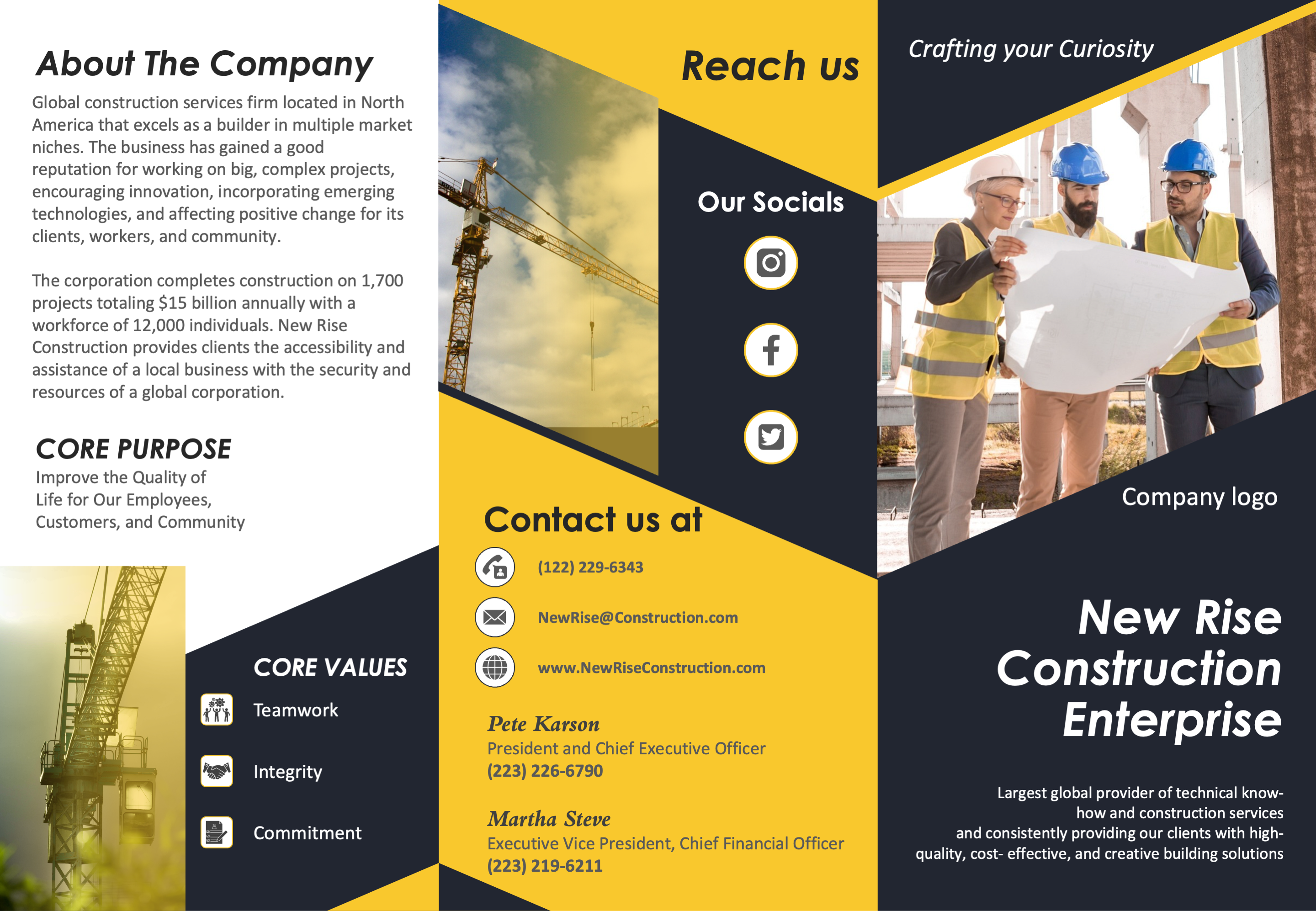 Construction Company Brochure