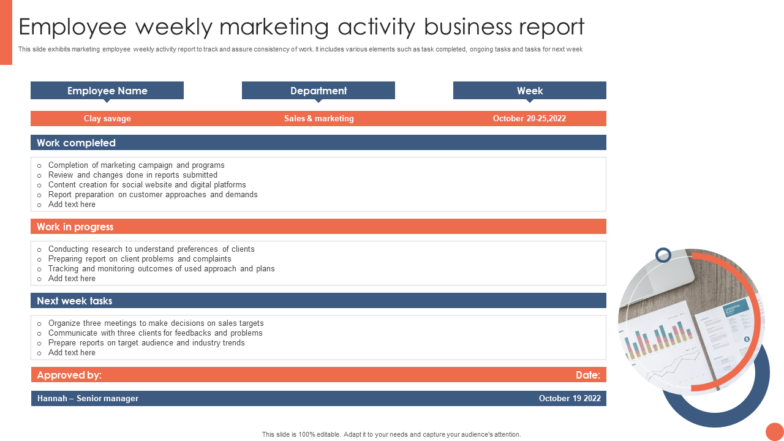 Employee Weekly Marketing Activity Business Report