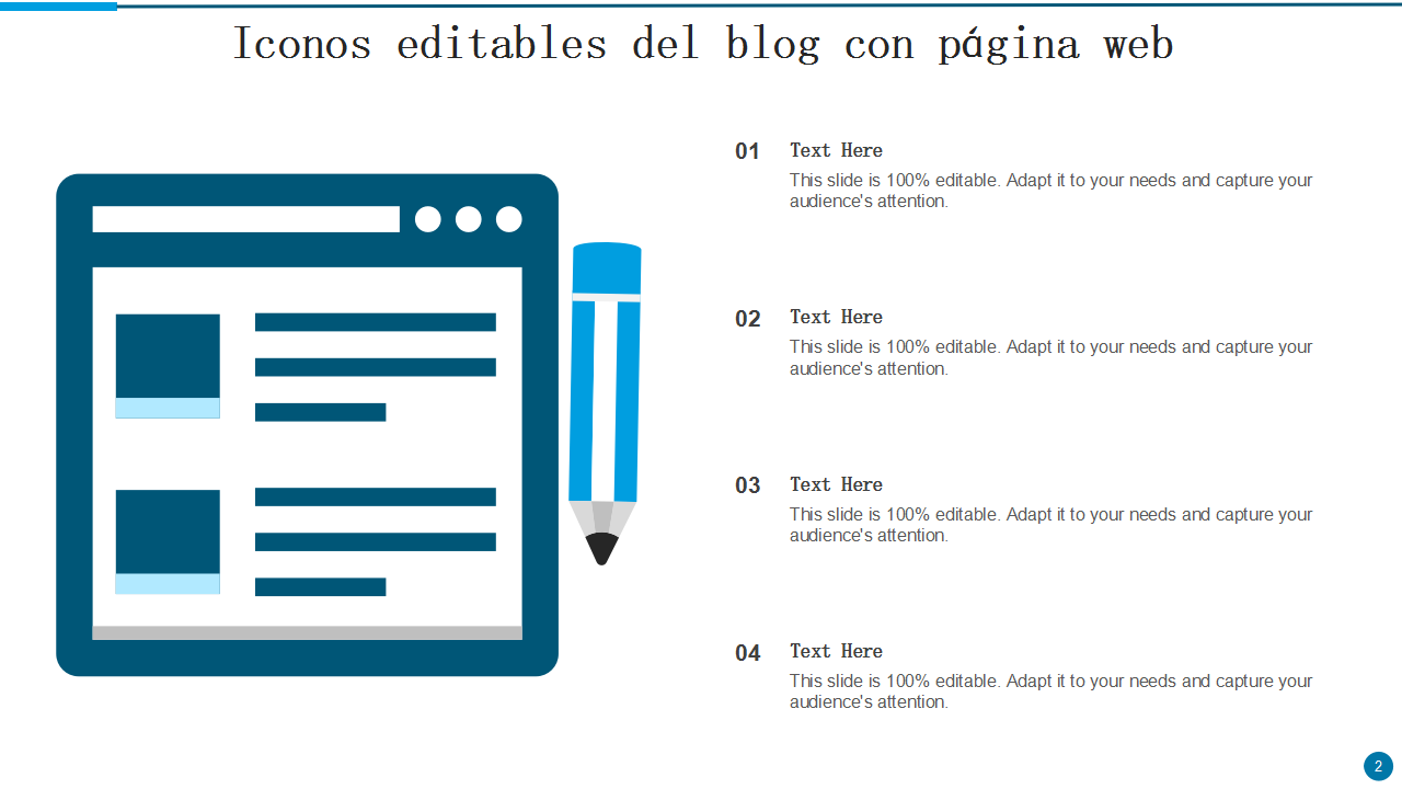  Iconos editables del blog con p&aacute;gina web