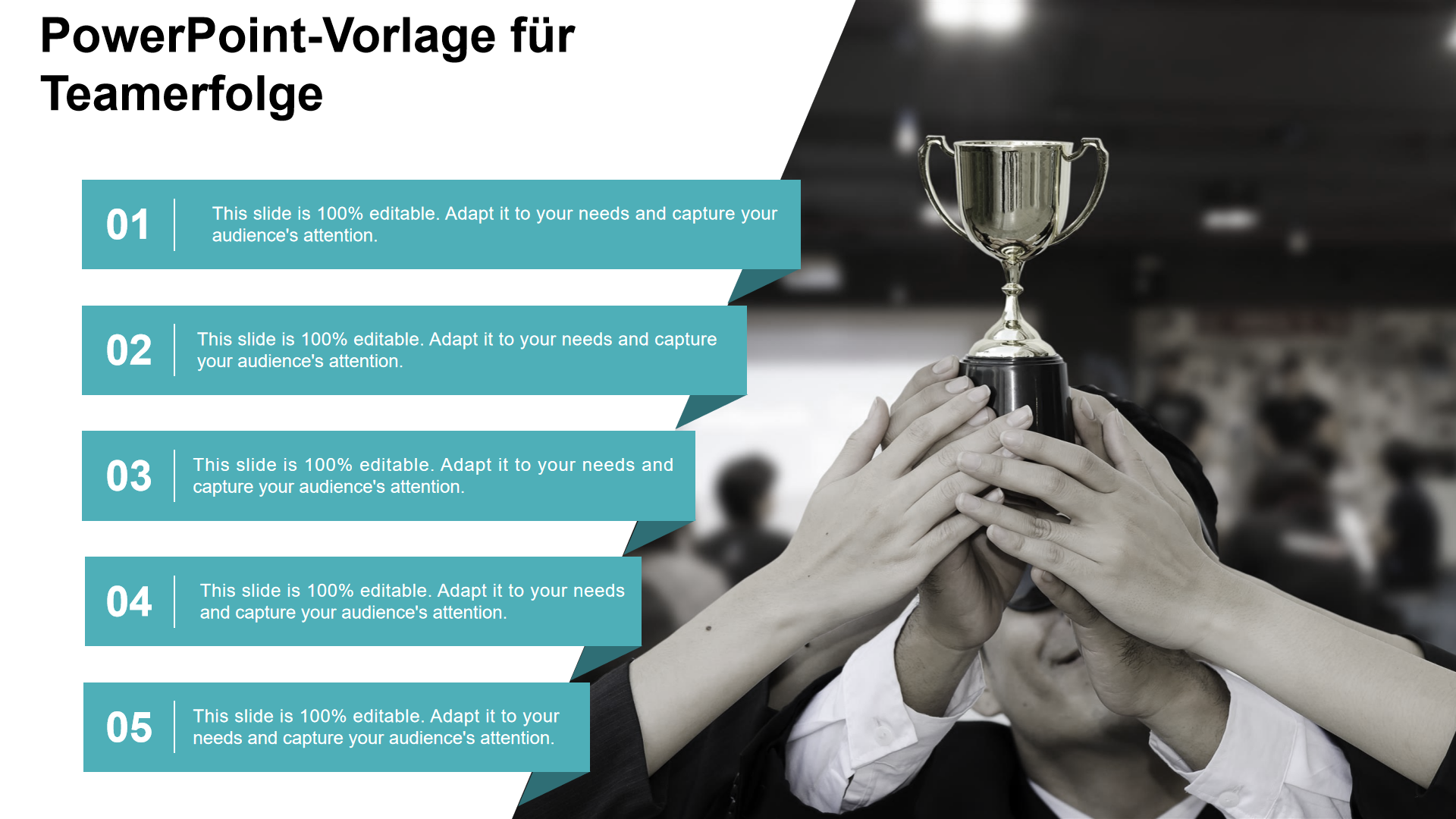 PowerPoint-Vorlage für Teamerfolge PowerPoint-Vorlage für Teamerfolge