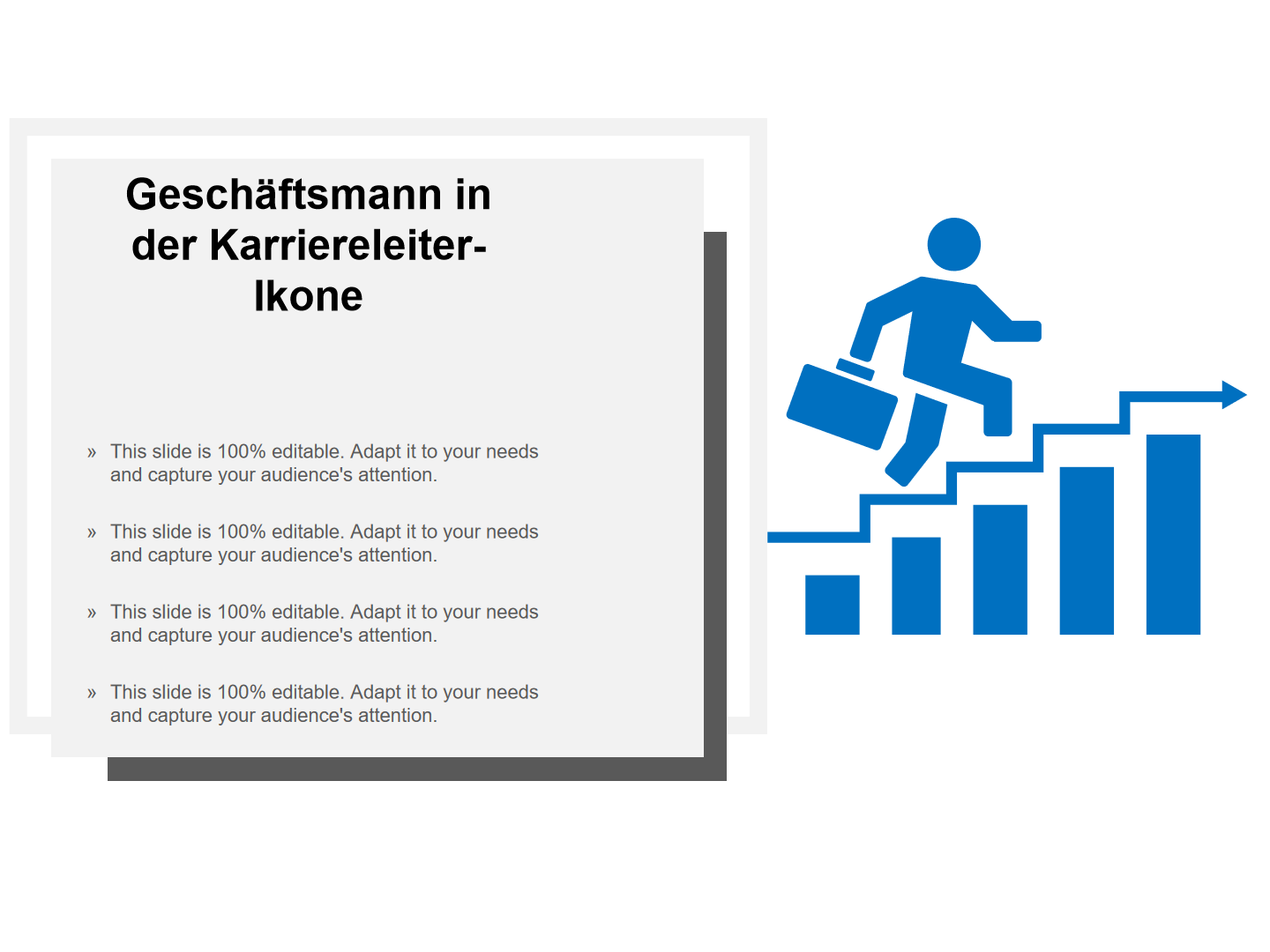  Gesch&auml;ftsmann in der Karriereleiter-Ikone