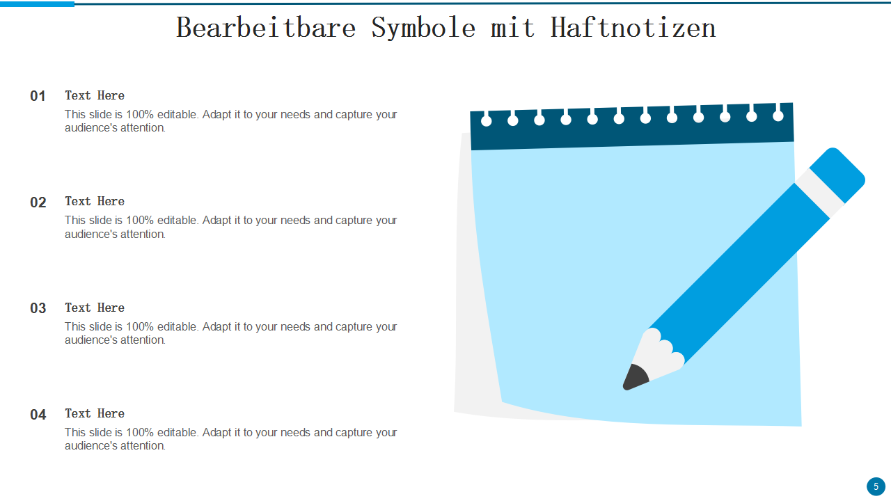  Bearbeitbare Symbole mit Haftnotizen