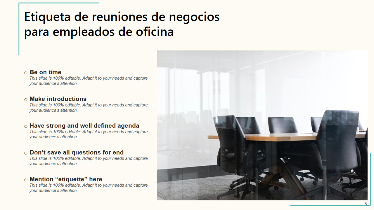 Etiqueta de reuniones de negocios para empleados de oficina Etiqueta de reuniones de negocios para empleados de oficina