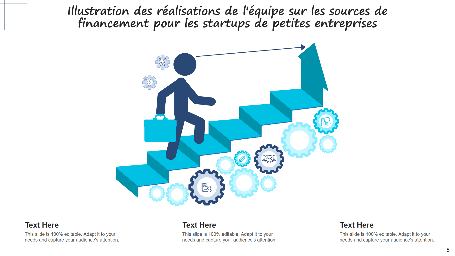 Illustration des réalisations de l'équipe sur les sources de financement pour les startups de petites entreprises Illustration des réalisations de l'équipe sur les sources de financement pour les startups de petites entreprises