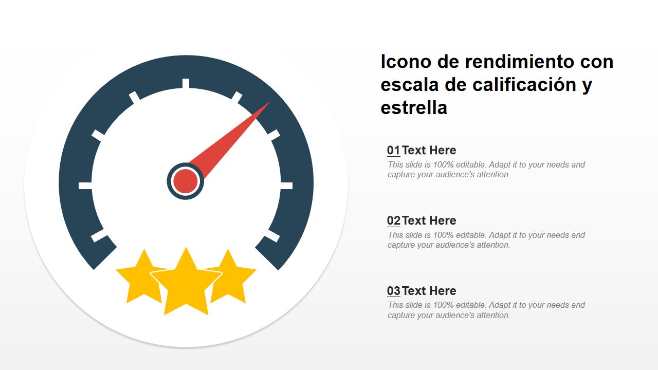 Icono de rendimiento con escala de calificaci&oacute;n y estrella