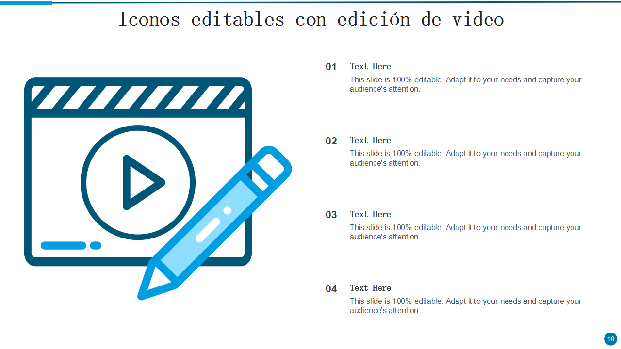  Iconos editables con edici&oacute;n de video