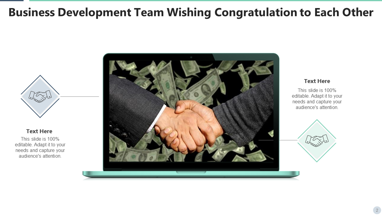 Business Development Team Wishing Congratulation to Each Other