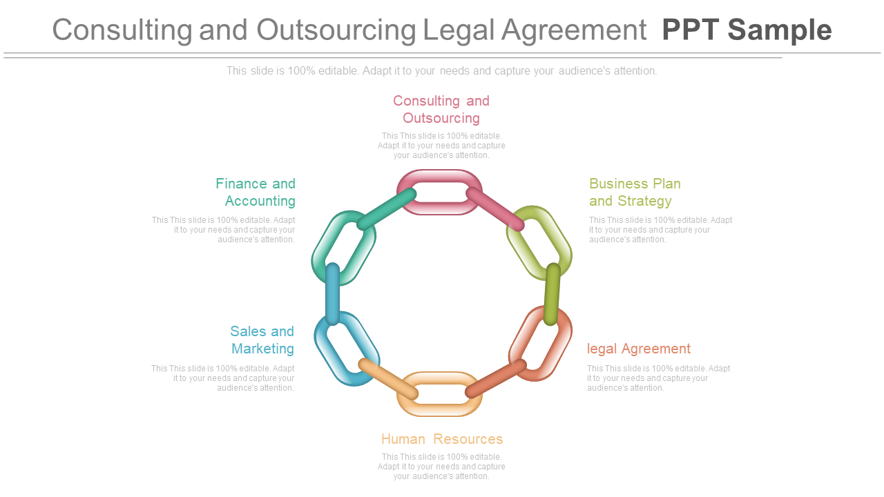 Consulting and Outsourcing Legal Agreement PPT Sample
