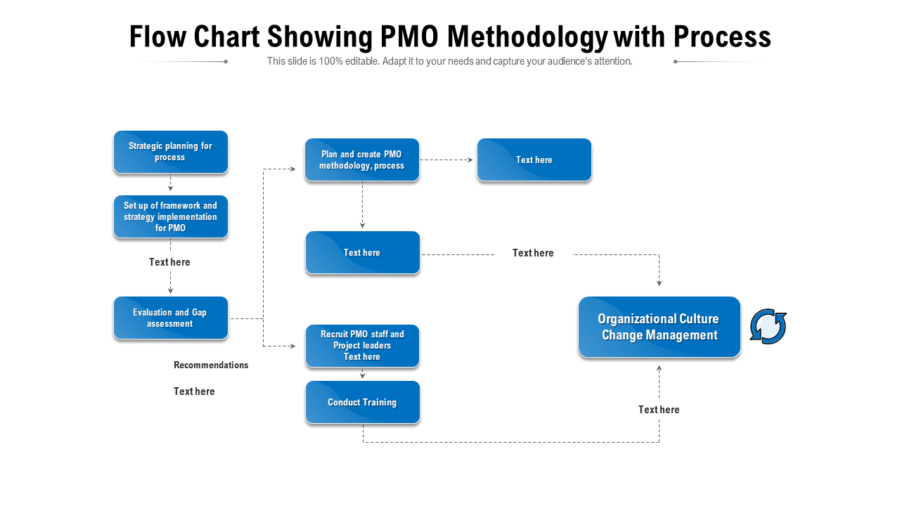 Flow Chart Showing PMO Methodology with Process
