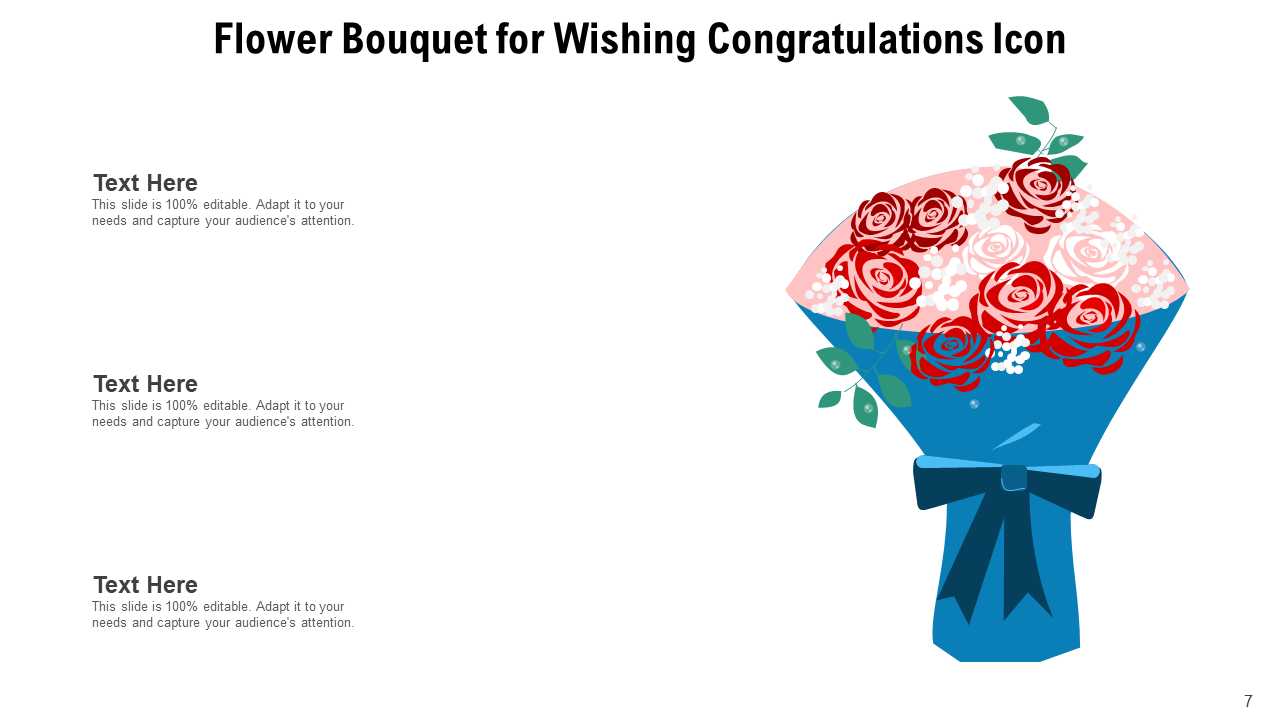 Flower Bouquet for Wishing Congratulations Icon