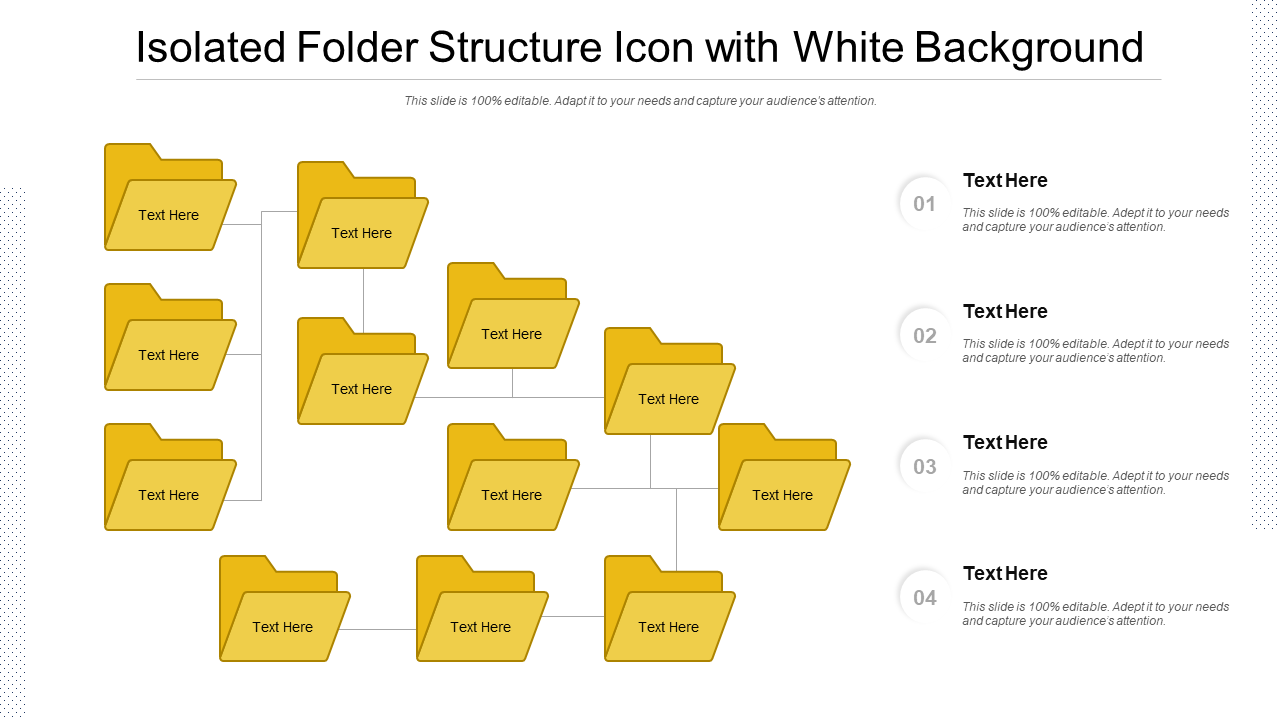 Isolated Folder Structure Icon with White Background