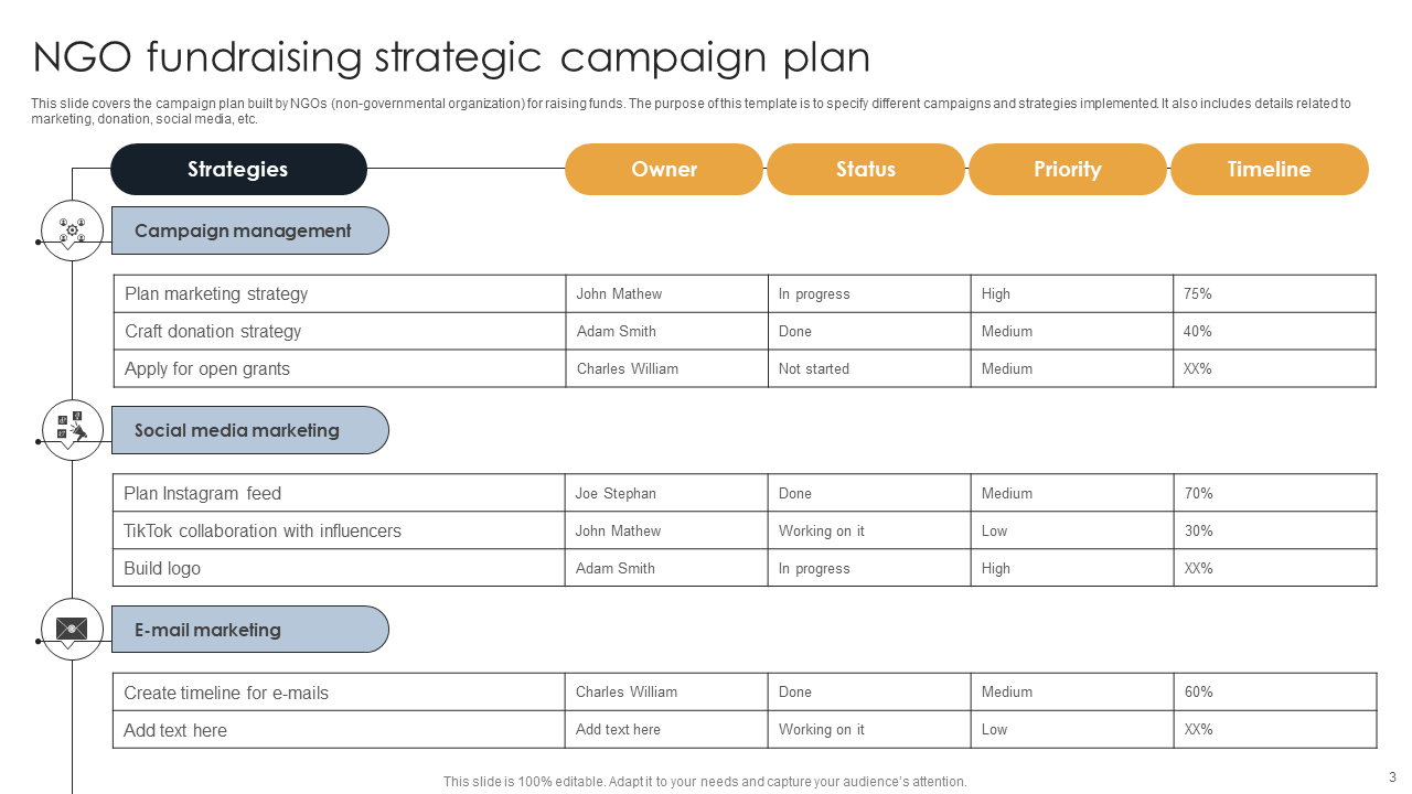  NGO Strategic Plan – Fundraising