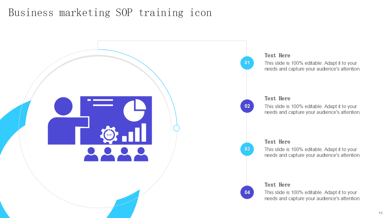 Business marketing SOP training icon