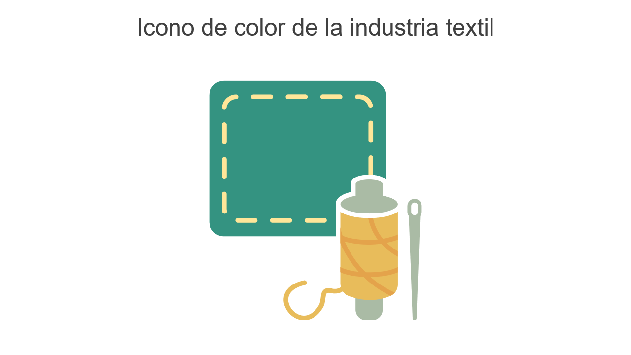 Icono de color de la industria textil