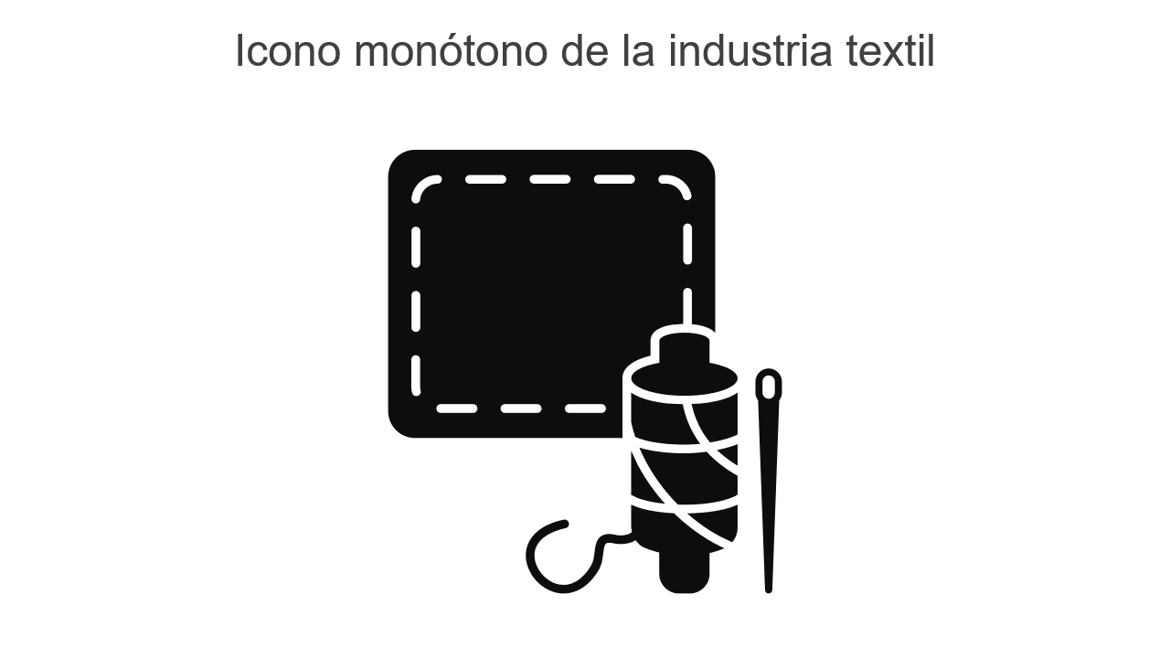 Icono mon&oacute;tono de la industria textil