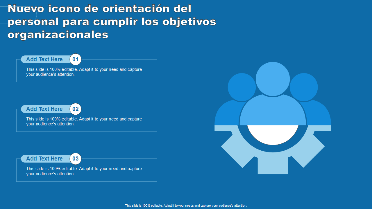 7 Nuevo icono de orientacion del personal para cumplir los objetivos organizacionales