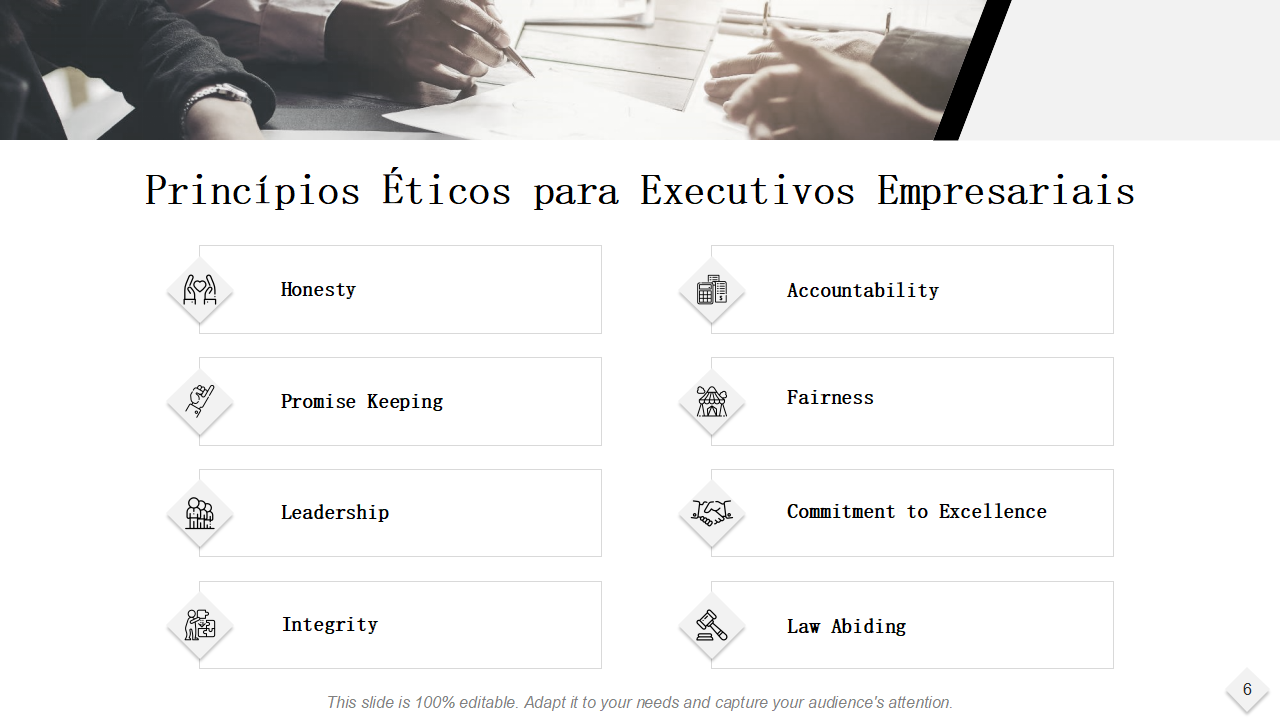 Princípios Éticos para Executivos Empresariais Princípios Éticos para Executivos Empresariais
