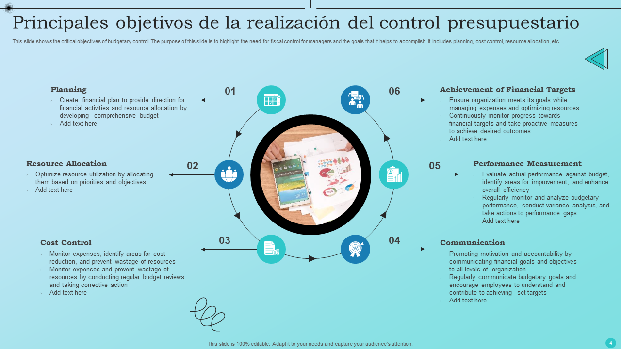 Principales objetivos de la realización del control presupuestario Principales objetivos de la realización del control presupuestario