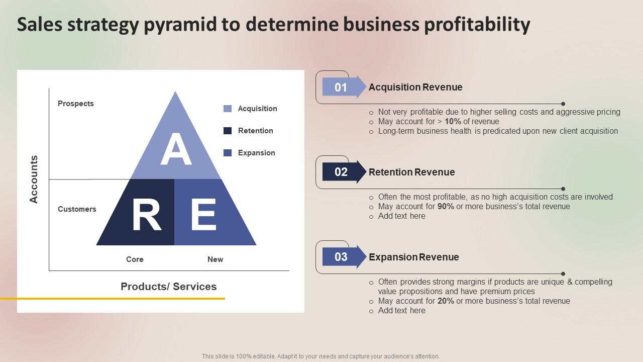 Sales Strategy Pyramid to Determine Business Profitability Sales Strategy Pyramid to Determine Business Profitability