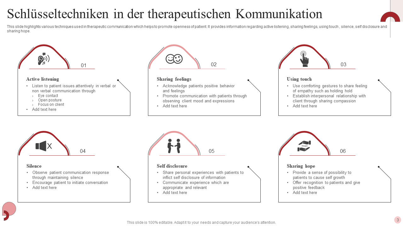 Schlusseltechniken in der therapeutischen Kommunikation