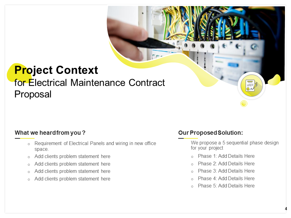 project context for electrical maintenance contract proposal project context for electrical maintenance contract proposal