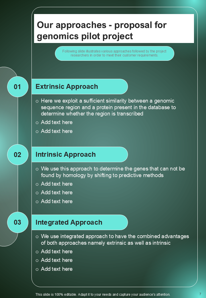 Our approaches proposal for genomics pilot project 