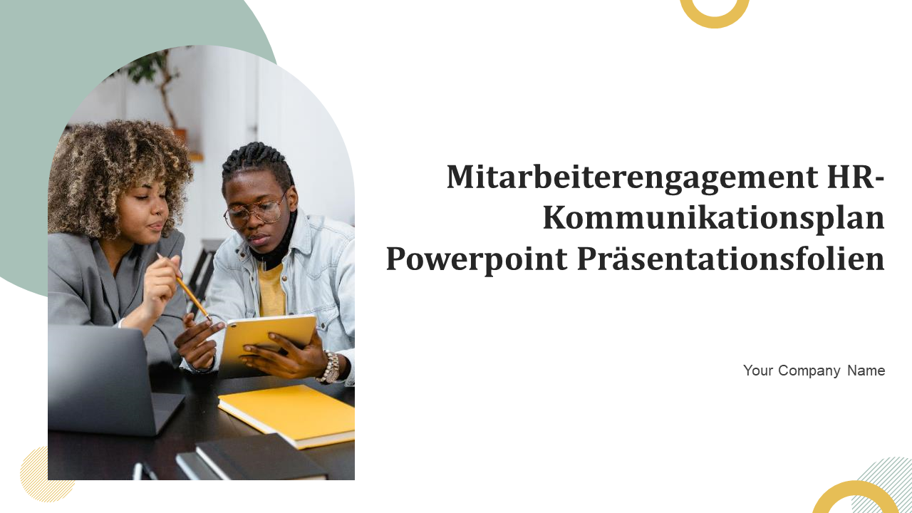 Mitarbeiterengagement HR-Kommunikationsplan Powerpoint Pr&auml;sentationsfolien
