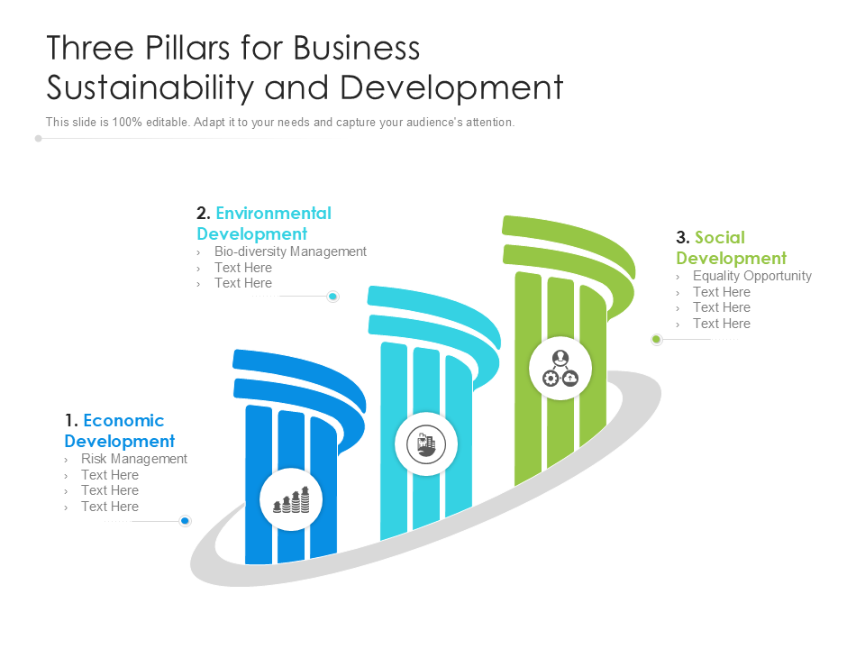 Three Pillars for Business Sustainability and Development Three Pillars for Business Sustainability and Development