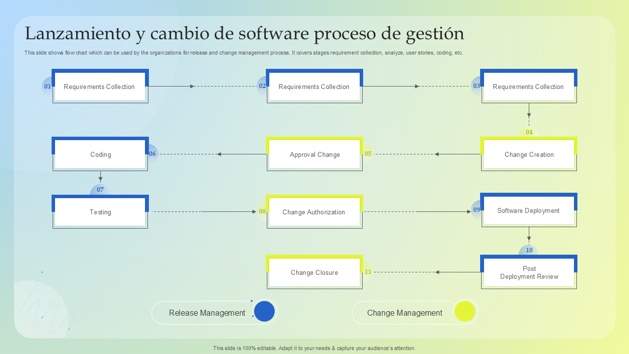 Lanzamiento y cambio de software proceso de gesti&oacute;n