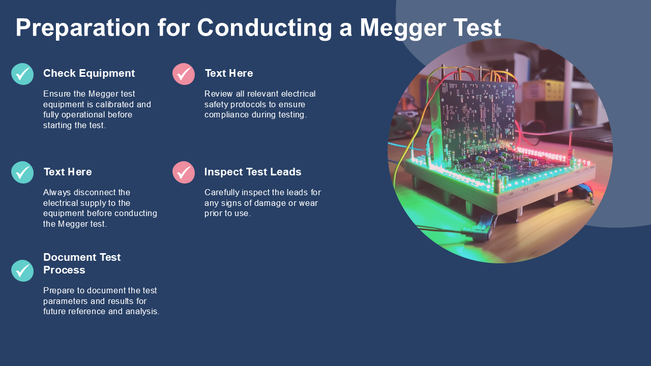 Preparation for Conducting a Megger Test