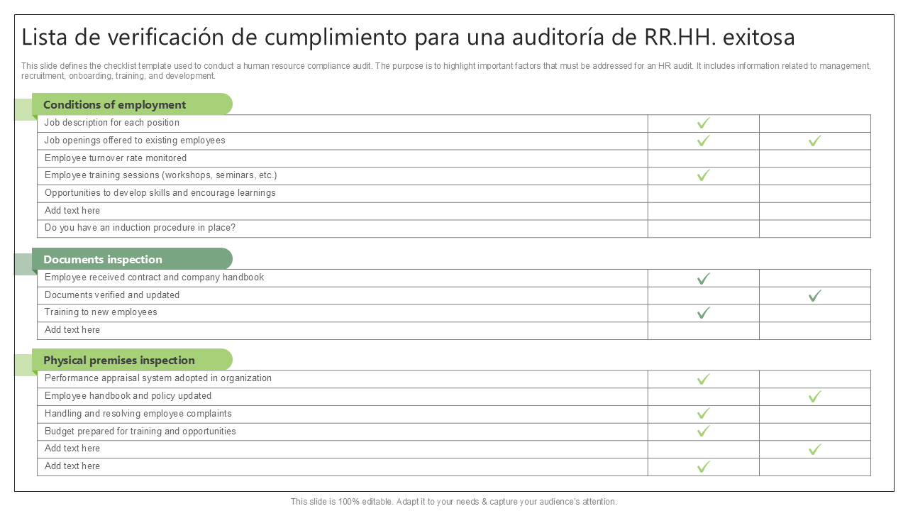 Lista de verificaci&oacute;n de cumplimiento para una auditor&iacute;a de RR.HH. exitosa