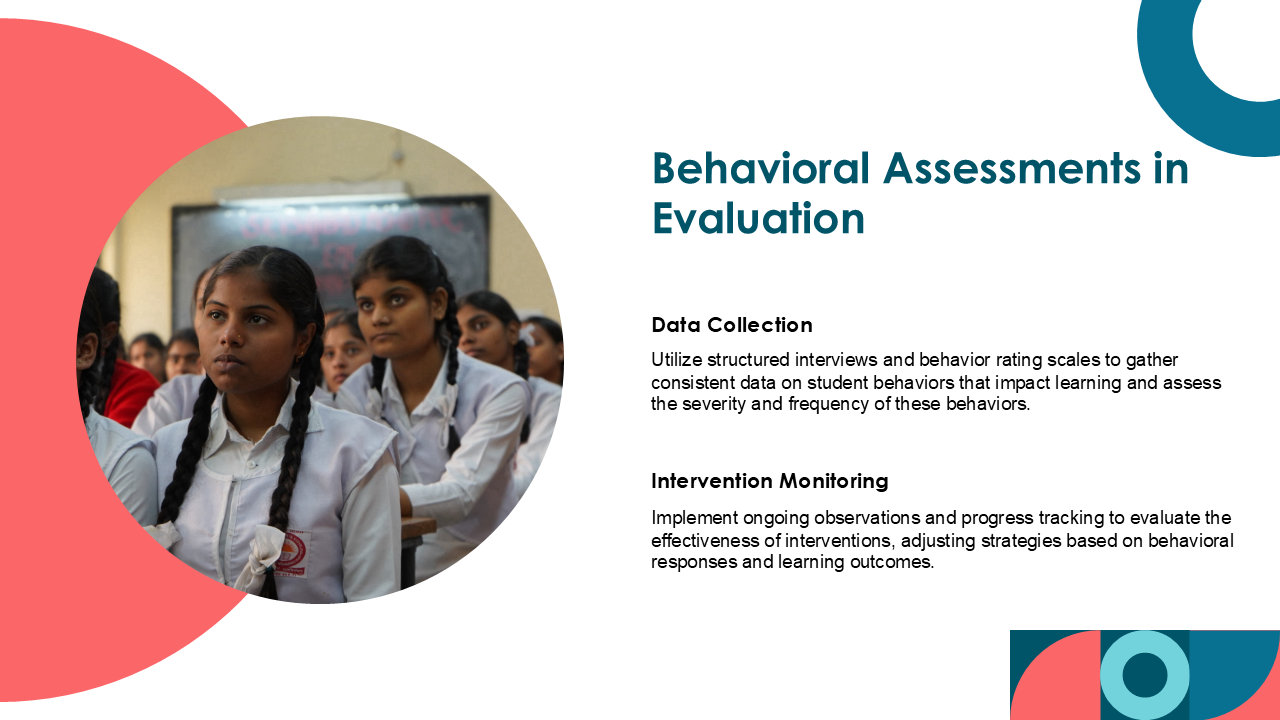 Behavioral Assessments in Evaluation Behavioral Assessments in Evaluation