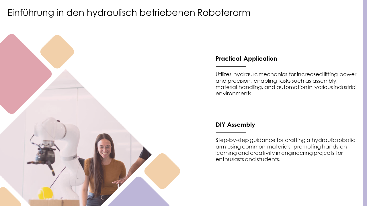 Einfuhrung in den hydraulisch betriebenen Roboterarm Einfuhrung in den hydraulisch betriebenen Roboterarm